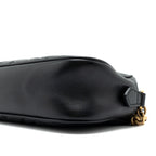 GUCCI GG MARMONT SMALL MATELASSE SHOULDER BAG CALFSKIN BLACK GHW