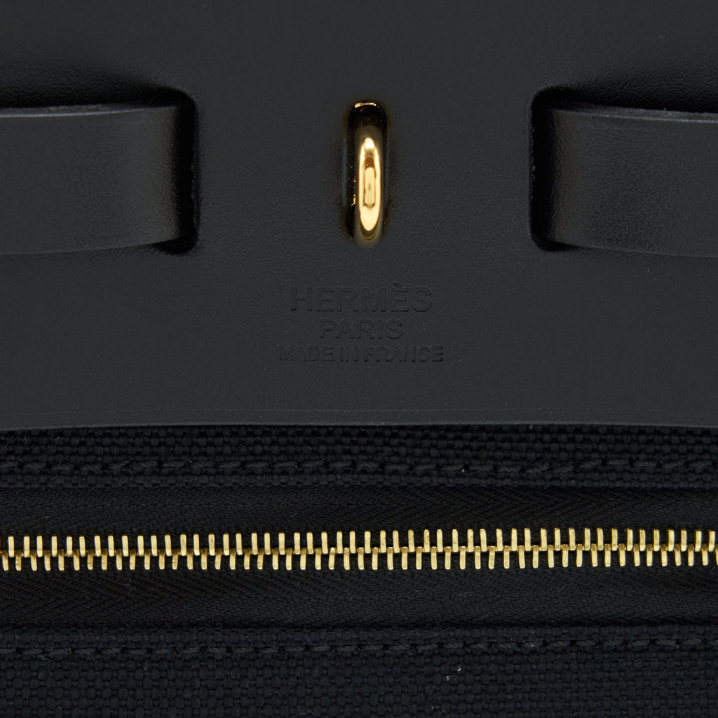 HERMES HERBAG ZIP 31 BAG BLACK GHW