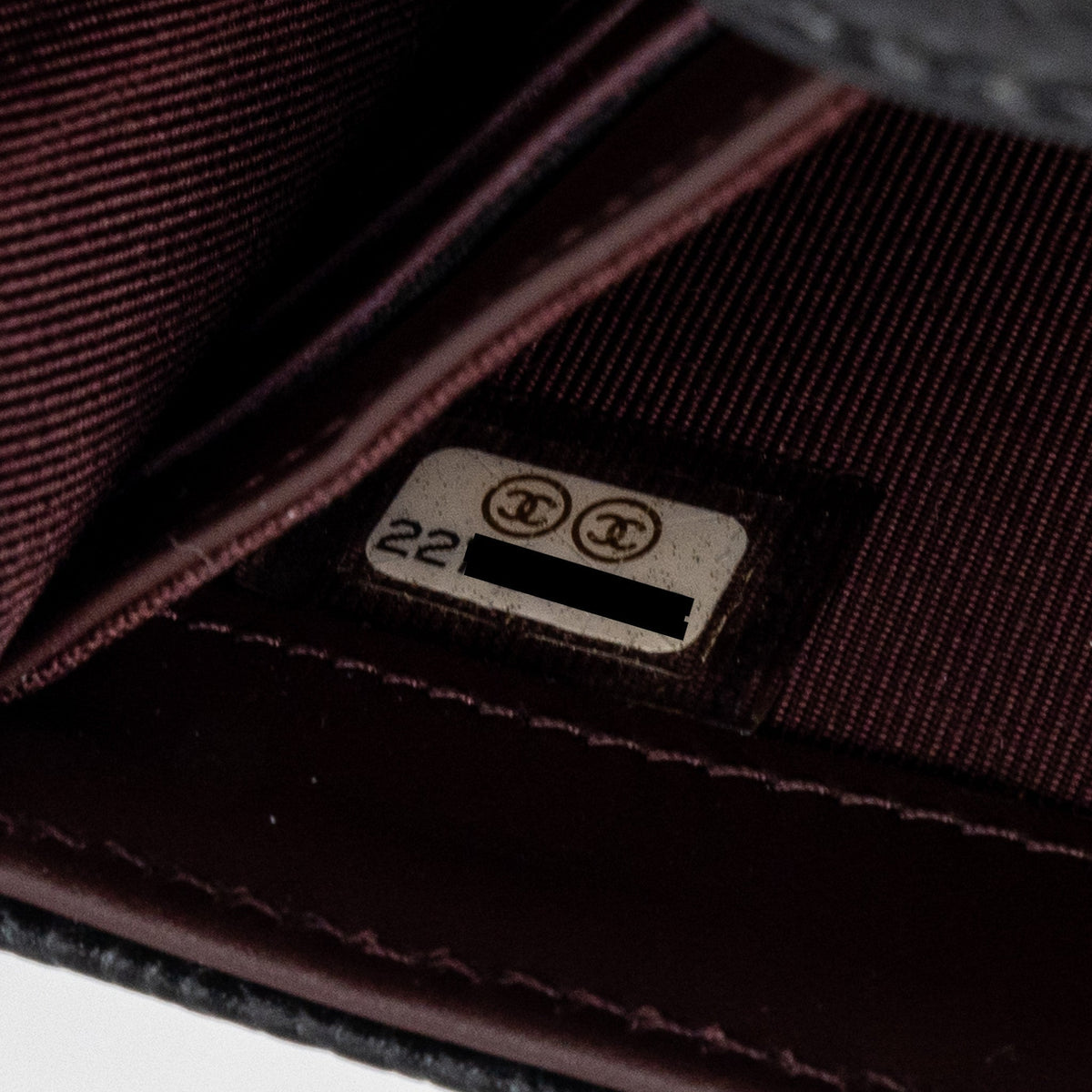 CHANEL CLASSIC FLAP WALLET GRAINED CALFSKIN BLACK GHW