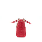 DIOR MEDIUM LADY DIOR LAMBSKIN RED GHW