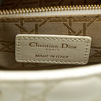 DIOR SMALL LADY DIOR MY ABCDIOR BAG LAMBSKIN WHITE LGHW