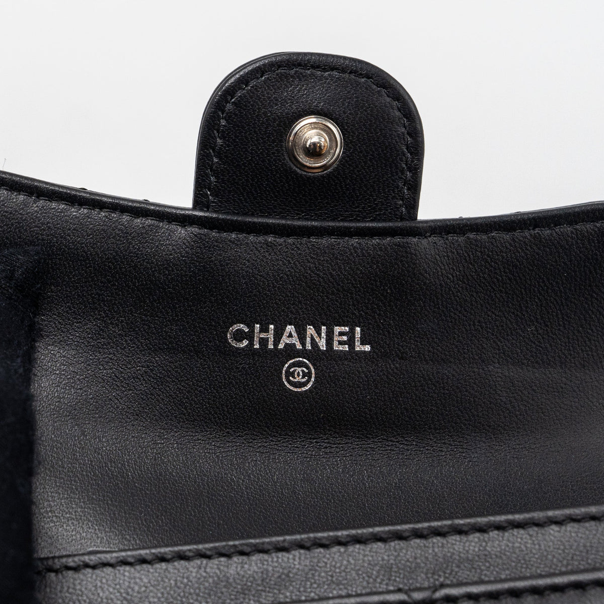 CHANEL CLASSIC FLAP CARD HOLDER LAMBSKIN BLACK SHW