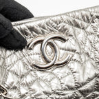 Chanel Vinyl Graphic Edge tote Polyethylene Silver SHW