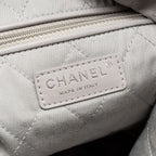 CHANEL MEDIUM 22 BAG SHINY CALFSKIN GREY SHW (MICROCHIP)
