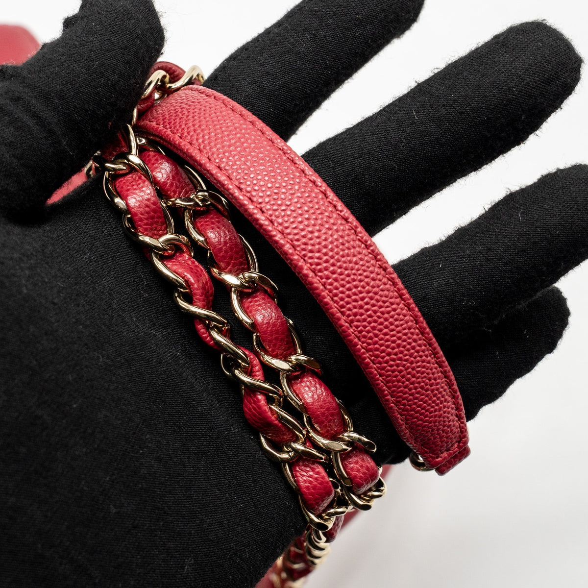CHANEL MEDIUM COCO HANDLE CAVIAR RED GHW