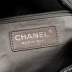 Chanel Vinyl Graphic Edge tote Polyethylene Silver SHW