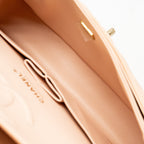 CHANEL MEDIUM CLASSIC DOUBLE FLAP BAG CAVIAR LIGHT BEIGE LGHW (MICROCHIP)