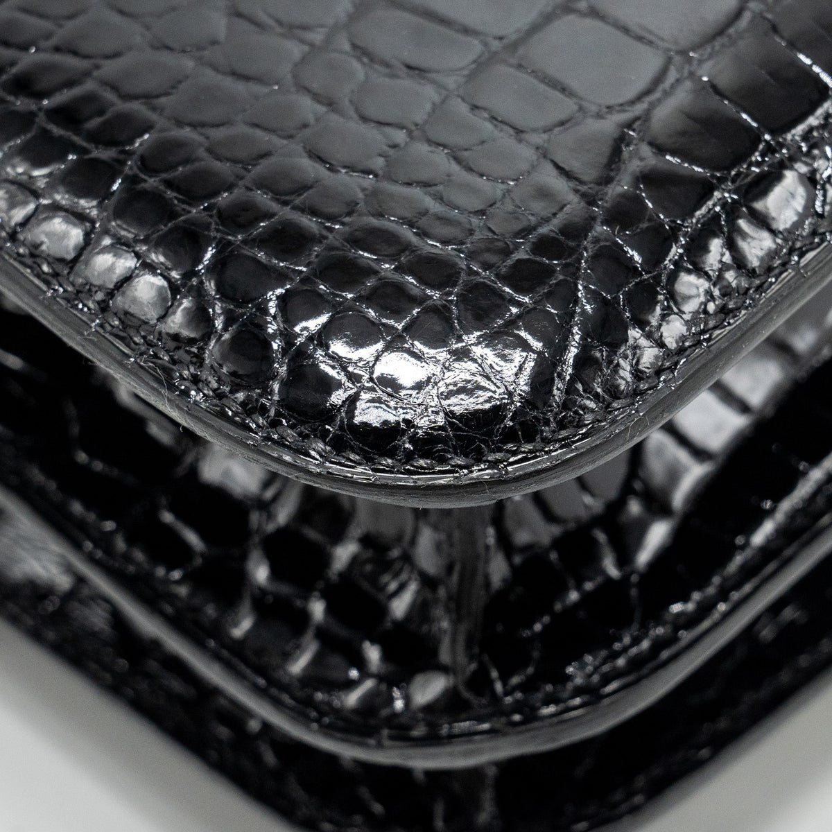 HERMES MINI CONSTANCE SHINY ALLIGATOR MISSISSIPPIENS BLACK GHW