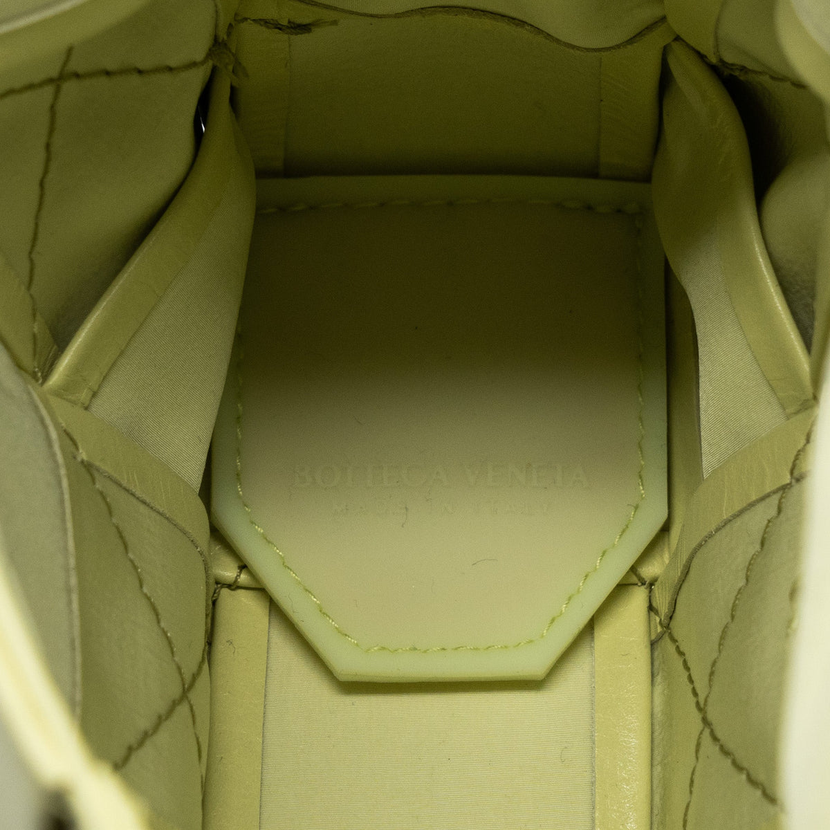 BOTTEGA VENETA SMALL CASSETTE BAG LEMON WASHED SHW