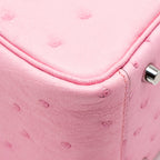 Hermes Mini Lindy Ostrich Rose Bubblegum SHW