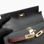Hermes Kelly 25 Special Order Epsom Black/ Rouge H LGHW