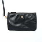 CHANEL SMALL 22 BAG GOLD LETTER SHINY CALFSKIN BLACK GHW (MICROCHIP)