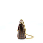 LOUIS VUITTON FLAP CHAIN BAG DAMIER EBENE GHW
