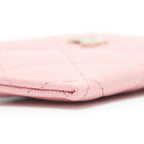 CHANEL CLASSIC CARD HOLDER CAVIAR PINK LGHW