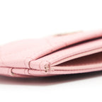 CHANEL CLASSIC CARD HOLDER CAVIAR PINK LGHW