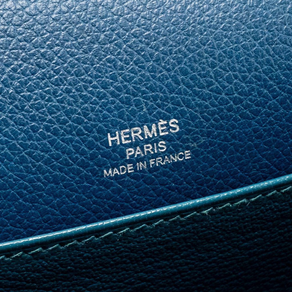 Hermes Mini Roulis Evercolor Deep Blue / Vert Bosphore SHW