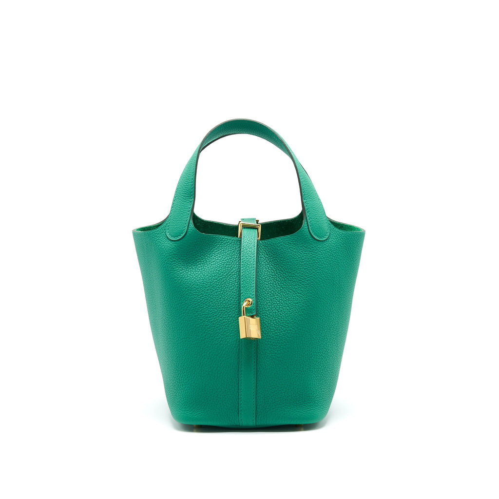 Hermes picotin 18 Lock Bag Vert Jade GHW Taurillon Maurice Leather