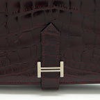Hermes Alligator Bearn wallet Dark Red SHW
