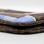 LOUIS VUITTON DOUBLE ZIP CLUTCH WITH CHAIN VIVIEN HOLIDAY PRINTED MONOGRAM CANVAS GHW