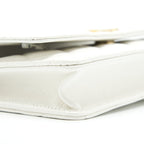 CHANEL 22S LOGO TOP HANDLE WALLET ON CHAIN CAVIAR WHITE GHW