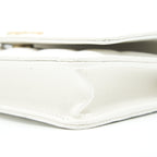 CHANEL 22S LOGO TOP HANDLE WALLET ON CHAIN CAVIAR WHITE GHW