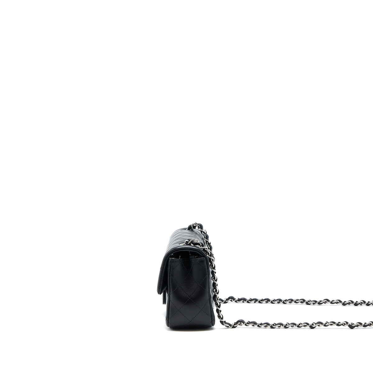 CHANEL MINI RECTANGULAR LAMBSKIN BLACK SHW(MICROCHIP)