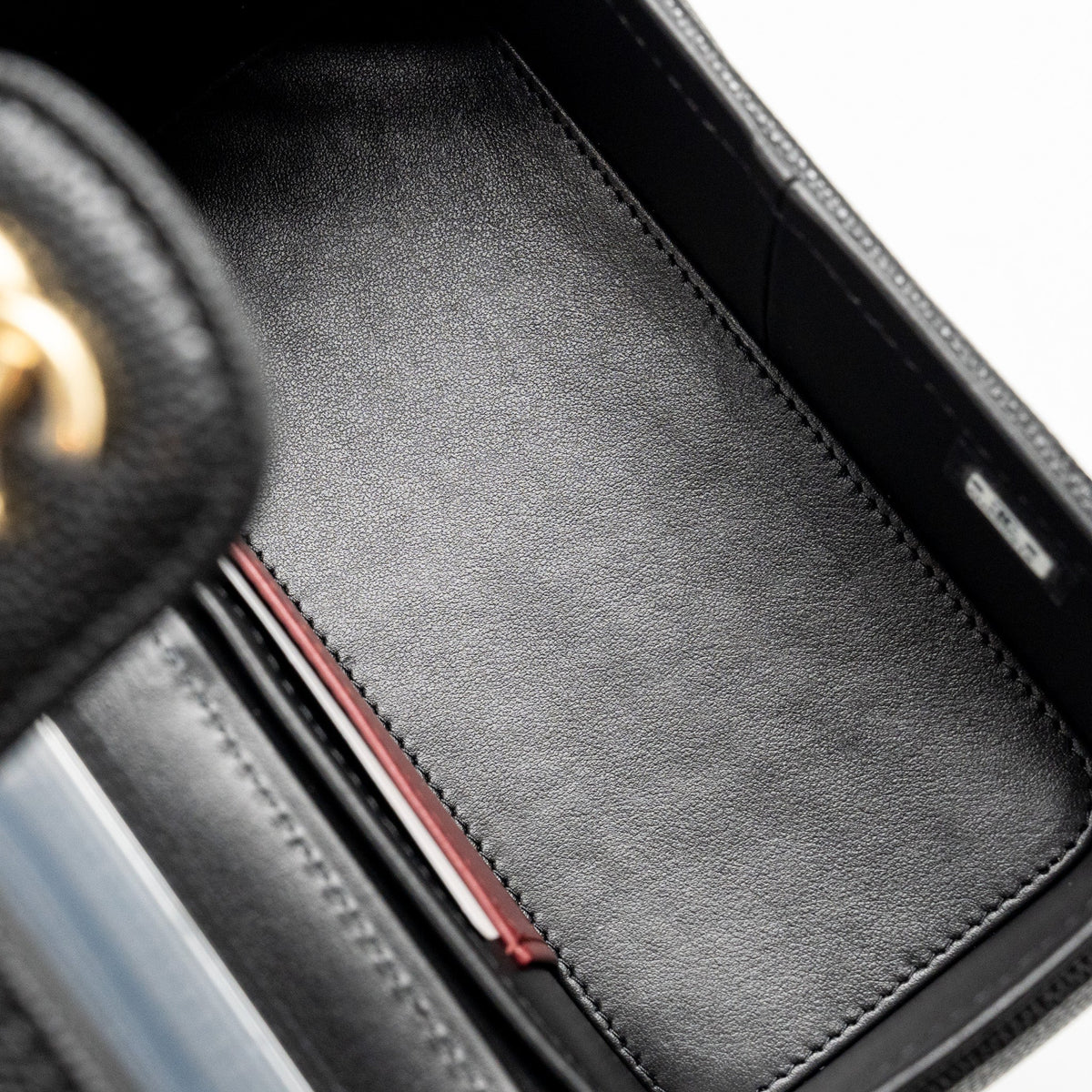 CHANEL 26P PREPPY COCO MINI VANITY SHOULDER BAG CAVIAR BLACK GHW (MICROCHIP)