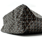 GOYARD SAINT LOUIS PM TOTE BAG GOYARDLINE CANVAS BLACK SHW