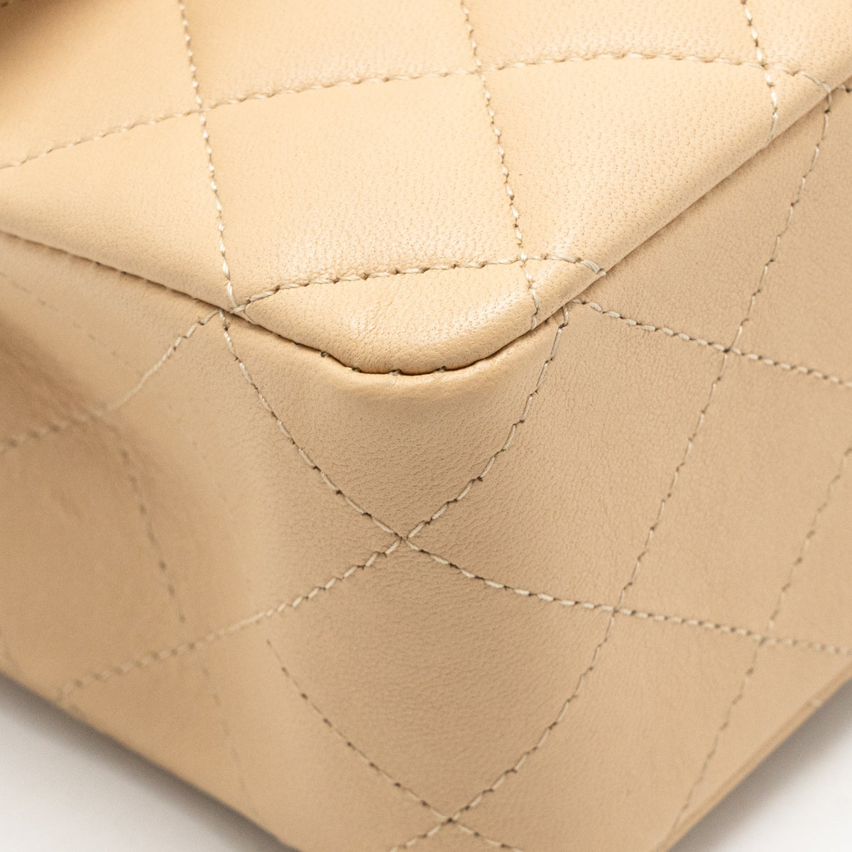 Chanel Medium Classic Double Flap Bag Lambskin Beige GHW (Microchip)