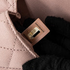 CHANEL SMALL COCO HANDLE CAVIAR LIGHT PINK RUTHENIUM HARDWARE