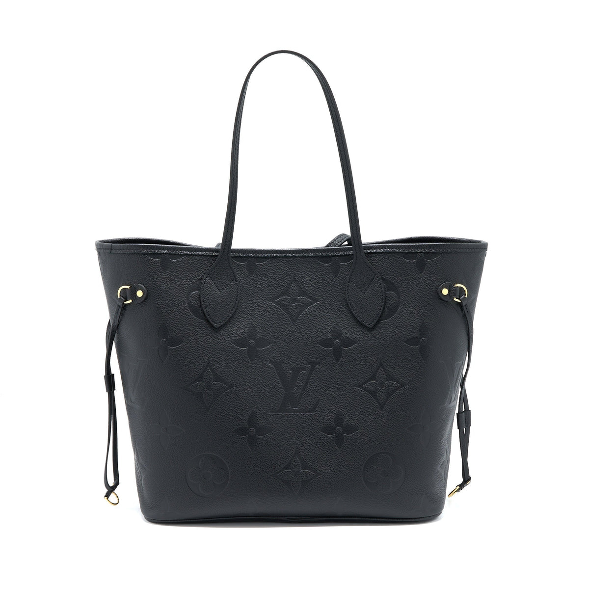 LOUIS VUITTON NEVERFULL MM MONOGRAM EMPREINTE BLACK GHW
