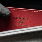CHANEL 26P PREPPY COCO CLUTCH SHOULDER BAG CAVIAR BLACK GHW (MICROCHIP)
