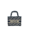 DIOR MINI BOOK TOTE BLUE OBLIQUE EMBRIODERY