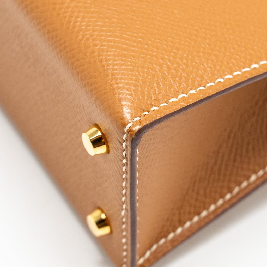 Hermes Mini Kelly II Epsom Gold GHW