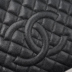 CHANEL GRAND SHOPPING TOTE BAG CAVIAR BLACK GHW