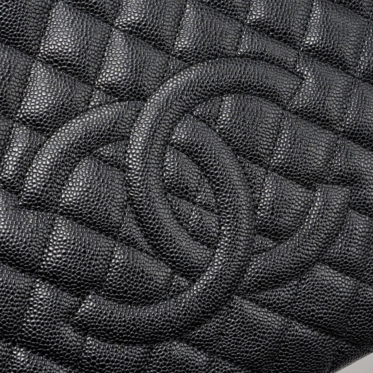 CHANEL GRAND SHOPPING TOTE BAG CAVIAR BLACK GHW