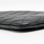 CHANEL O CASE CLUTCH CAVIAR BLACK GHW