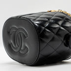 CHANEL PICNIC VANITY LAMBSKIN BLACK GHW (MICROCHIP)