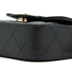 CHANEL MINI FLAP VANITY WITH CHAIN CAVIAR BLACK LGHW