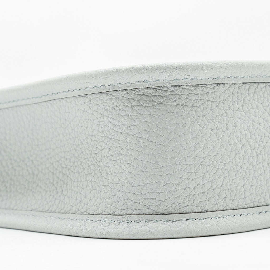 Hermes Mini Evelyne Clemence Blue Pale/Gris Etain GHW