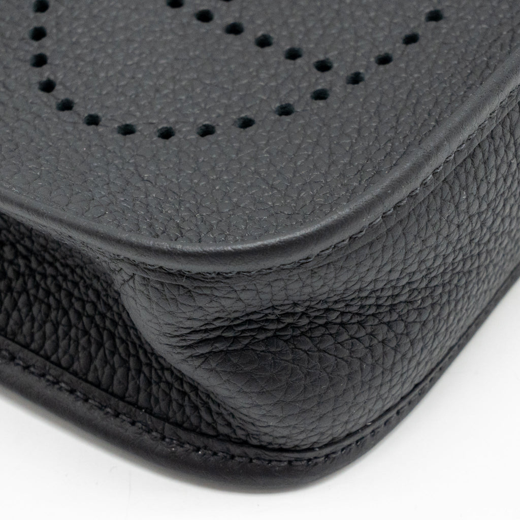 Hermes Mini Evelyne Clemence Black SHW