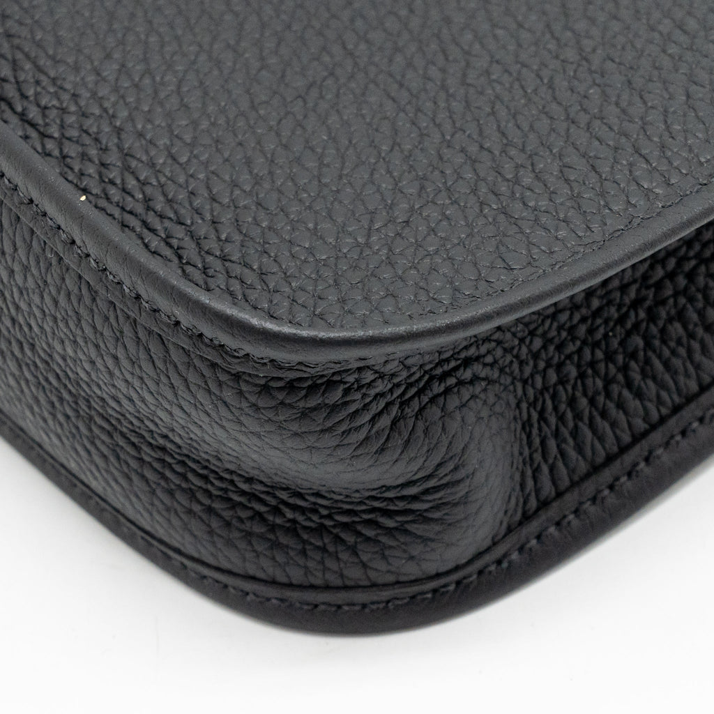 Hermes Mini Evelyne Clemence Black SHW