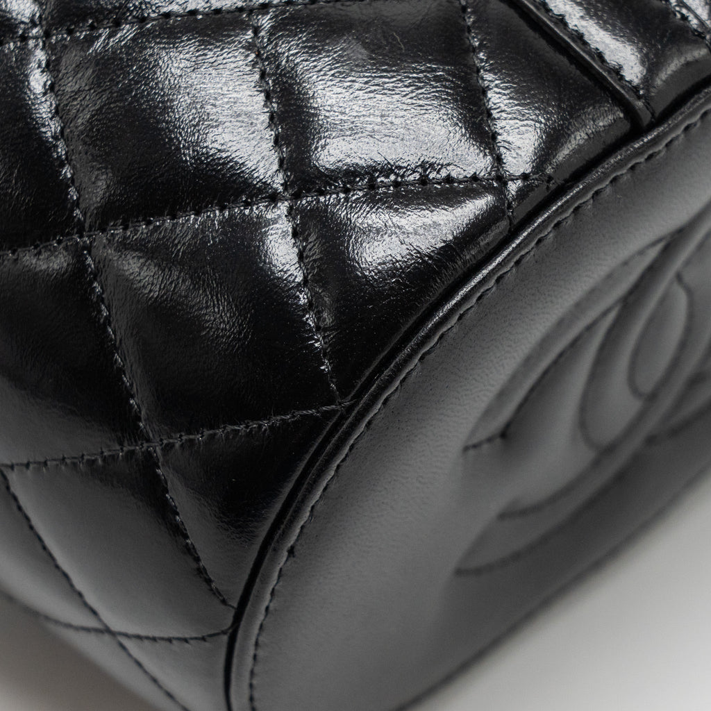 CHANEL PICNIC VANITY LAMBSKIN BLACK GHW (MICROCHIP)