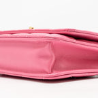CHANEL PEARL CRUSH WALLET ON CHAIN LAMBSKIN PINK GHW