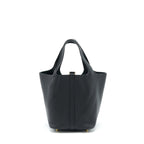 Hermes Picotin 18 Clemence Black GHW