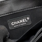CHANEL MULTI CHAIN BOY BAG CALFSKIN/TWEED BLACK SHW