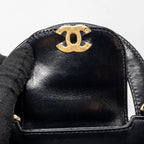 CHANEL 24P MINI SHOPPING TOTE CALFSKIN BLACK GHW (MICROCHIP)