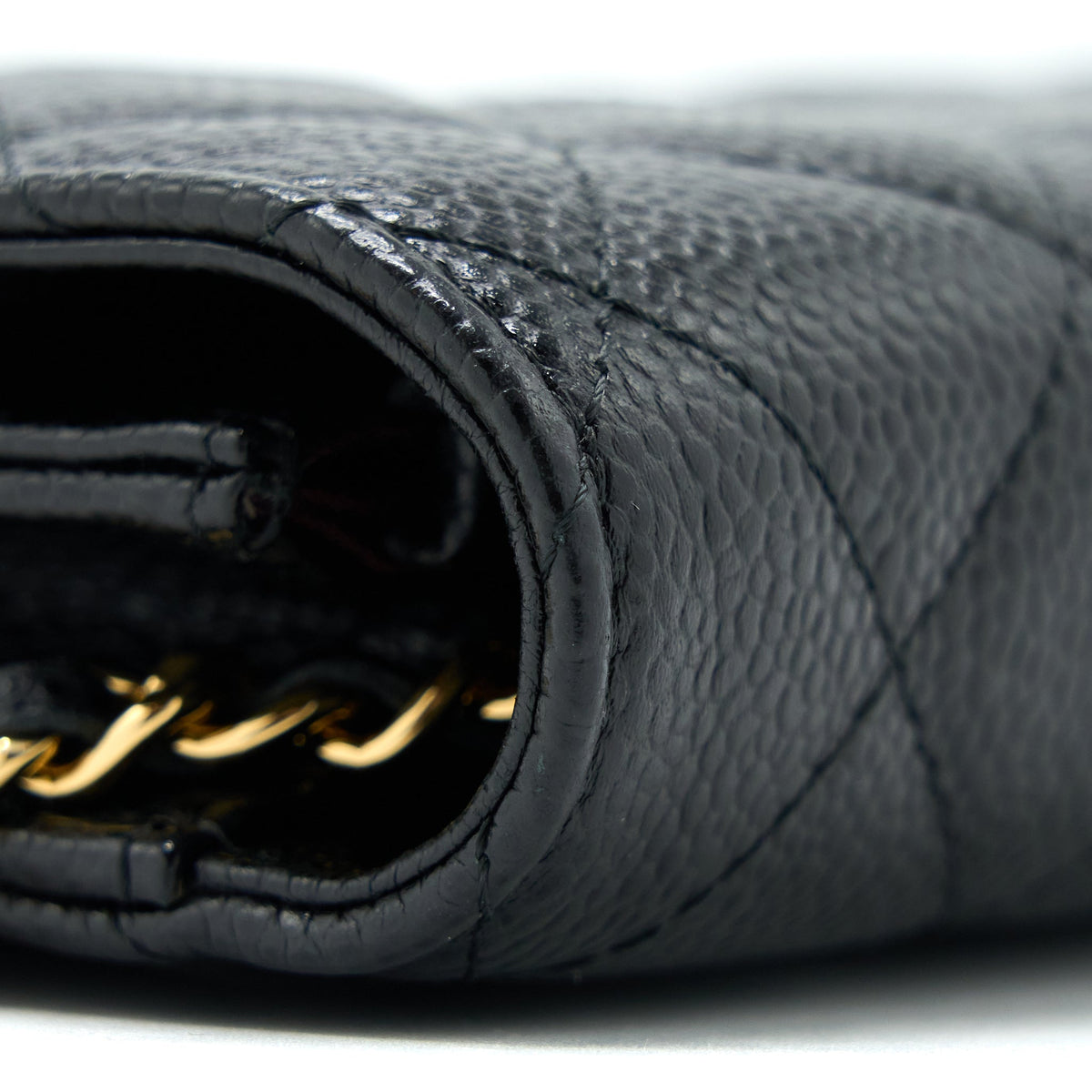 CHANEL CLASSIC WALLET ON CHAIN CAVIAR BLACK GHW