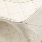 CHANEL 2.55 226 REISSUE DOUBLE FLAP BAG AGED CALFSKIN WHITE GHW