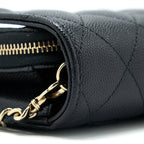 CHANEL 3 IN 1 WALLET ON CHAIN CAVIAR BLACK LGHW